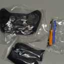 eXtremeRate Black Luxury PU Leather Top Shell Front Housing Faceplate Replacement Parts with Side Rails Panel for Xbox One X & One S Controller (Model 1708)