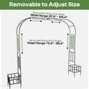 Garden Arch with Planter Boxes, Metal Arbor Trellis for Climbing Plants Outdoor, Heavy Duty Iron Archway for Wedding Ceremony Party Backyard Lawn Patio Decor, Black