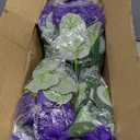 16 Bundles Artificial Flowers for Outdoors, Realistic Geraniums Fake Flowers for Decorations, UV Resistant Silk Faux Flowers Plants for Outside Garden Porch Planter Yard Patio Home Decor(Purple)