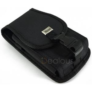 Reiko Vertical Rugged Pouch with Buckle Clip in Black (6.1X3.2X0.7 Inches)
