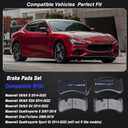 980139070 Front Brake Pads Set Compatible with Mase-rati Ghibli S Q4 2014-2022, Mase-rati GranTurismo S 2008-2018, Mase-rati Quattroporte S/Sport GT 2007-2022 OE#980156013 (Front Brake Pads)