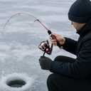 WIDDEN Ice Fishing Rod and Reel Combo, 27" Medium Light Spinning Ice Fishing Pole, Gear with Tackle Box Kit, Line, Lures for Saltwater, Freshwater Trout, Bass, Walleye