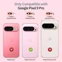 2 x Halloween Phone Case for Google Pixel 9 Pro, for Pixel 9 Pro Halloween Case for Women Girls Girly, Cute Ghosts Pattern Soft TPU Slim Cover, Ghosts/White