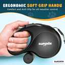 Emperor Pets 26 ft Retractable Dog Leash Black - Heavy Duty Retractable Pet Leash with Anti-Slip Grip for Medium to Large Dogs up to 110 lbs -Aura BB26