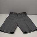 Dickies Mens Flex Regular Fit Plaid Flat Front 11in Casual Shorts, Charcoal, 34 US