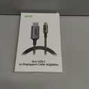 acer USB C to DisplayPort Cable 6.6 FT (4K@60HZ 2K@165Hz), Type-C to DisplayPort Cord (Sturdy Aluminum, Plug & Play) Thunderbolt 3/4/5 Compatible with MacBook Pro/Air, iPhone 16 Pro/Max, XPS, Surface