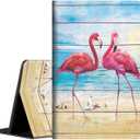 Case for All-New 7" Kindle Paperwhite 12th Gen 2024 & Kindle Colorsoft Signature Edition 2024, Multi-Angle Stand Smart Cover Shockproof with Auto Wake/Sleep, Flamingo