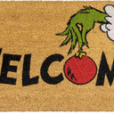 Gertmenian The Grinch Coir Doormat - 2x3 Welcome Mat (2-Pack), Ideal for High Traffic Areas in Front Door, Garage, Entryway - The Grinch Welcome/Merry Grinchmas, 19594