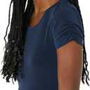 Amazon Essentials Women's Gathered Short Sleeve Crew Neck A-line Dress (Available in Plus Size)