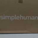 simplehuman 40 Liter / 10.6 Gallon Slim Kitchen Step Trash Can With Secure Slide Lock, White Plastic