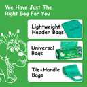 Header Pet Waste Station Bags - 2,400pcs of 8" x 13" Hanging Dog Waste Station Bags - Extra Thick (20 Microns), Durable, & Opaque Design - Single-Pull & Easily Disposable Refills