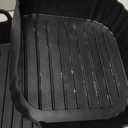 Square Silicone Air Fryer Liners 2 Pack, Compatible with Ninja AF141 181, 8.5 Inch Air Fryer Liners for COSORI 5-6.5 QT, Reusable Silicone Basket, Air Fryer Accessories (Black)