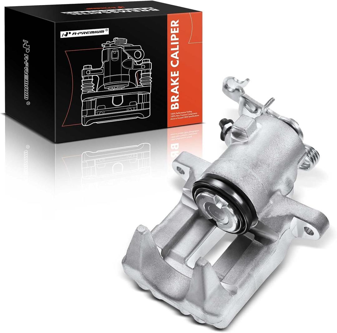 A-Premium Disc Brake Caliper Assembly without Bracket Compatible with Volkswagen and Audi Models - A3 2010-2013, For Jetta 2012-2018, Golf 2011, Beetle 2013-2019 - Rear Left Driver Side