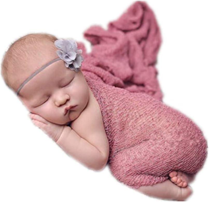 Newborn Photography Props Wrap Stretch Long Ripple Blanket Yarn Baby Photo Props Boy Girl Cloth Fabric Layer