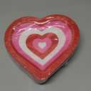 FYSUIMU 50 Pcs Valentine's Day Paper Plates Disposable Plates Red Pink Heart Shaped 8.6 x 9.3 Inch Decorative Tableware Dessert Plate for Wedding Anniversary Party Tableware Supplies Pack of 5