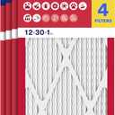 Filtrete 12x30x1 Air Filter, MERV 11, MPR 1000, Allergens & Pet Dander, 3-Month AC and Furnace Filters, Cleaner Air, Reliable Airflow, 4 HVAC Filters (Actual Size 11.81 x 29.81 x 0.81 in)
