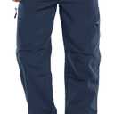 Jessie Kidden Mens Waterproof Hiking Pants, Outdoor Snow Ski Fishing Fleece Lined Insulated Soft Shell Winter Pants (36, Blue)