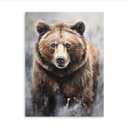 2 x ForJoy Bear Decor Bear Art Wall Decor Rustic Woodland Bears Paintings Canvas Decor for Bedroom and Living Room (16"X24"X1 Panel)