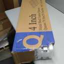 ROIL 4 Inch White Queen Bed Frame with Rounded Corner and Mattress Retainers, 3500LBS Heavy Duty Steel Slats No Box Spring Needed Platform Noise-Free Easy Assembly