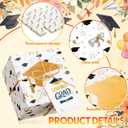 48 Sets Graduation Cookie Boxes with Window 4x4x2.5 Inches Grad Treat Boxes Black Gold Class of 2026 Gift Packaging for Bakery Cupcakes Candy Donut Cookies Dessert