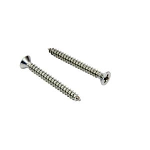 Bolt Dropper 100 Pack #4 x 1in Wood Screw - Stainless Steel Screws with Flat Head Phillips Drive - 18-8 (304) Corrosion-Resistant Screws for Indoor or Outdoor Wood Use