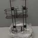 Zenna Home Modern Bronze Expandable Rust-Resistant Over-the-Shower Caddy, 4 Load, Hanging Mount, Wall Mount, 10.25"D x 16"W x 24.75"H, Bronze