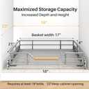 Pull out Cabinet Organizer, 18"W X 21"D, Heavy Duty Smooth Sliding Under Cabinet Shelves for Pots and Pans, Full-Extension Roll out Drawers, Slide out Organization for Home Kitchen Pantry