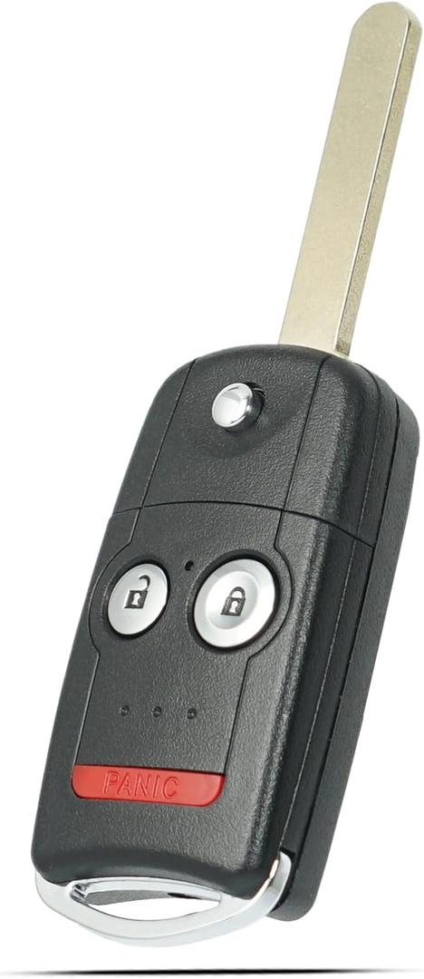 SUPALAND Key Fob Keyless Entry Fits for Acura MDX RDX 2007-2013 Remote Control Flip Key Replacement FCC ID:N5F0602A1A 35111-STK-325 3 Buttons