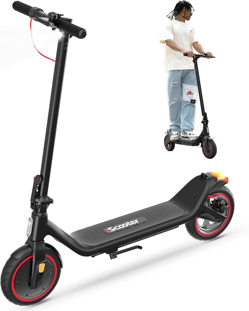 iScooter Electric Scooter for Adults, 18/12 Miles Long Range,22/19/15.6 Mph Top Speed, Commuting Electric Scooter with Cruise Control, Double Braking Systems Escooter for Adults and Teens