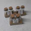 6pcs 120ml Spice Jars with Cork Lid Glass Bottle Kitchen Storage Container for Scented Tea Coffee