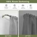 Curtain Rods for Windows 84 to 120 Inches, 1 Inch Diameter Metal Wrap Around Window Curtain Rod with Brackets, Brushed Nickel