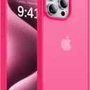 for iPhone 15 Pro Max Case, [Military-Grade Drop Protection][Anti-Yellowing] Shockproof Protective Translucent Matte Cover for iPhone 15 Pro Max Phone Case,Hot Pink