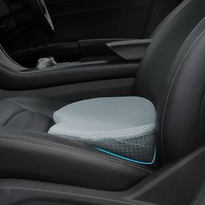Livtribe Car Seat Cushion - Memory Foam Car Seat Pad - Sciatica & Lower Back Pain Relief - Car Seat Cushions for Driving - Road Trip Essentials for Drivers(Gray)
