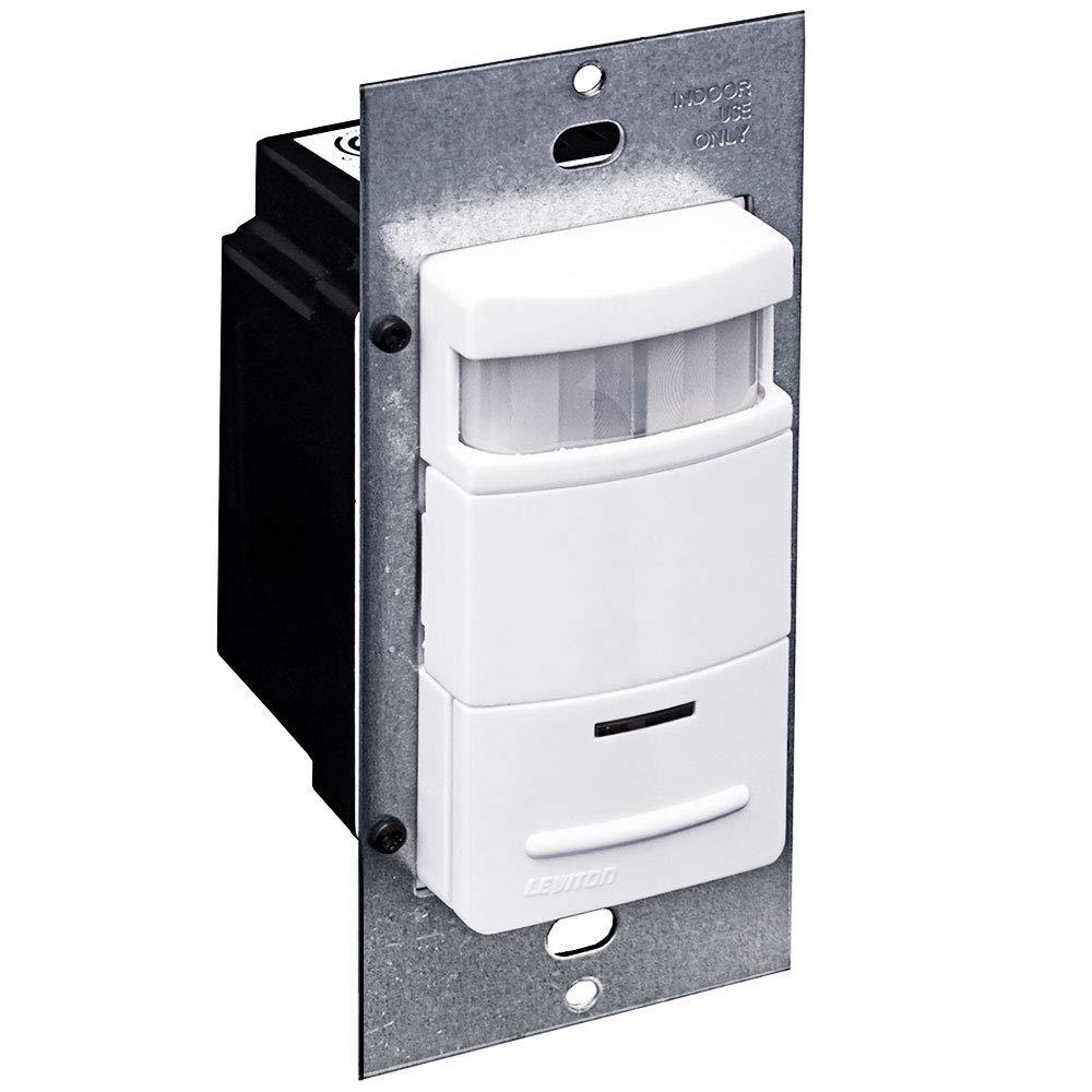 Leviton Decora 120/277-Volt Wall Switch Occupancy Sensor, ODS10-IDE, Black (White)