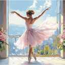 Natuyalo Dancing Girl Paint by Numbers Kit for Adults - Beautiful Woman Painting by Number on Canvas Without Frame, DIY Acrylic Art Crafts for Ideal Gift Home Wall Decor (16x20 Inch)