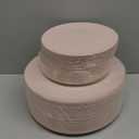 PULOTE 100PCS Pink Plastic Plates - Heavy Duty Pink and Gold Disposable for Party, Wedding, Mother's Day Include 50 Each (Dinner & Dessert) Plates