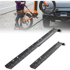 Heavy Duty Extendable Bike Ramp, Foldable Loading Ramp for Piston Pro/Pro X Rack, Fit for E-Bikes Fat Tires Mountain Bikes Mopeds, Compatible with Hitch-Mount Bike Rack Truck Trailer Tailgate