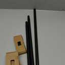 TONIAL Bay Window Curtain Rods, 36 to 72 Inch Center Rod for window, 20 to 36 Inch Side Rods for windows 3/4 Inch Decorative Drapery Rods with Small Cap Finial, Light Black (36-72"(3 sided))