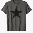 Black Star Five Pointed Star T-Shirt, size S
