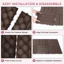 Plastic Interlocking Deck Tiles 12 Pack, 12"x12" Waterproof Patio Flooring, Weather Resistant Outdoor Deck Tiles for Balcony, Porch, Backyard, Coffee Color