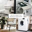 iDesign,Plastic Spa Rectangular Trash, Waste Basket Garbage Can for Bathroom, Bedroom, Home Office, Dorm, College, 2.5 Gallon, White