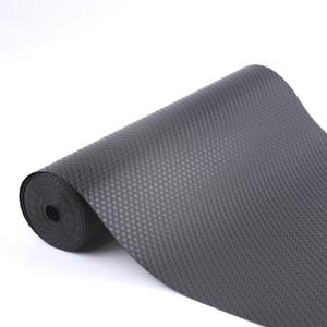 Cabinet Shelf Liners 15 Inch Wide X 20 Ft Kitchen Drawer Liner Non-Adhesive Pantry Cupboard Liner Non-Slip Waterproof & Oil-Proof Refrigerator Shelf Liners Strong Grip Drawer Mat (Black)