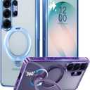 CASEKOO Sky Blue Glossy for Samsung Galaxy S26 Ultra Case [360 Spin Magnetic Stand][Fit for MagSafe][18FT Military-Grade Protection] Slim Durable Hand-Polished Frame Galaxy S26 Ultra Case 6.9", Blue