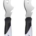 Mister Rui 2 Pack 10 in 1 Putty Knife - Multi Use Painters Tool, Taping Knife, Paint & Metal Scraper with Hammer End, Razor Blade Spackle Tool