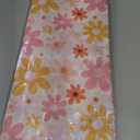 2pcs Daisy Tablecloth, 54 x 108 Inch Plastic Bohemian Floral Tablecloth Vintage Hippie Flowers Rectangular Tablecloth for 70s Birthday Baby Shower Wedding Party Table Cover Decoration