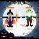 2 Pack Halloween Curtain Buckle Doll Witch Zombie Gnome Curtain Tieback Hold Back Fastener for Window Home Hotel Room Decoration