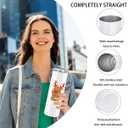 24 Pack 20 Oz Straight Skinny Tumblers,Individually Gift Boxed Stainless Steel Slim Skinny Tumbler Set Bulk, 20 Oz Insulated Slim Thin Travel Tumbler Cup for Diy, White