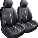 Tomatoman Tacoma Seat Covers 2005-2022 2023 2024 2025 Truck Access Crew Double Cab TRD Offroad Limited SR5 V6 Pickup Car Cushions(2 PCS Front/Black-White)