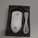 Rampage Spear V2 White Wired Gaming Mouse with RGB Lighting – 12800 DPI, 7 Programmable Buttons, Lightweight Ergonomic Gaming Mouse for PC/Mac/Laptop Gamers