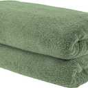 100% Cotton Oversized 40x80 Bath Sheet, Turkish Bath Towels for Bathroom Extra Large, Sage Green Bath Sheet